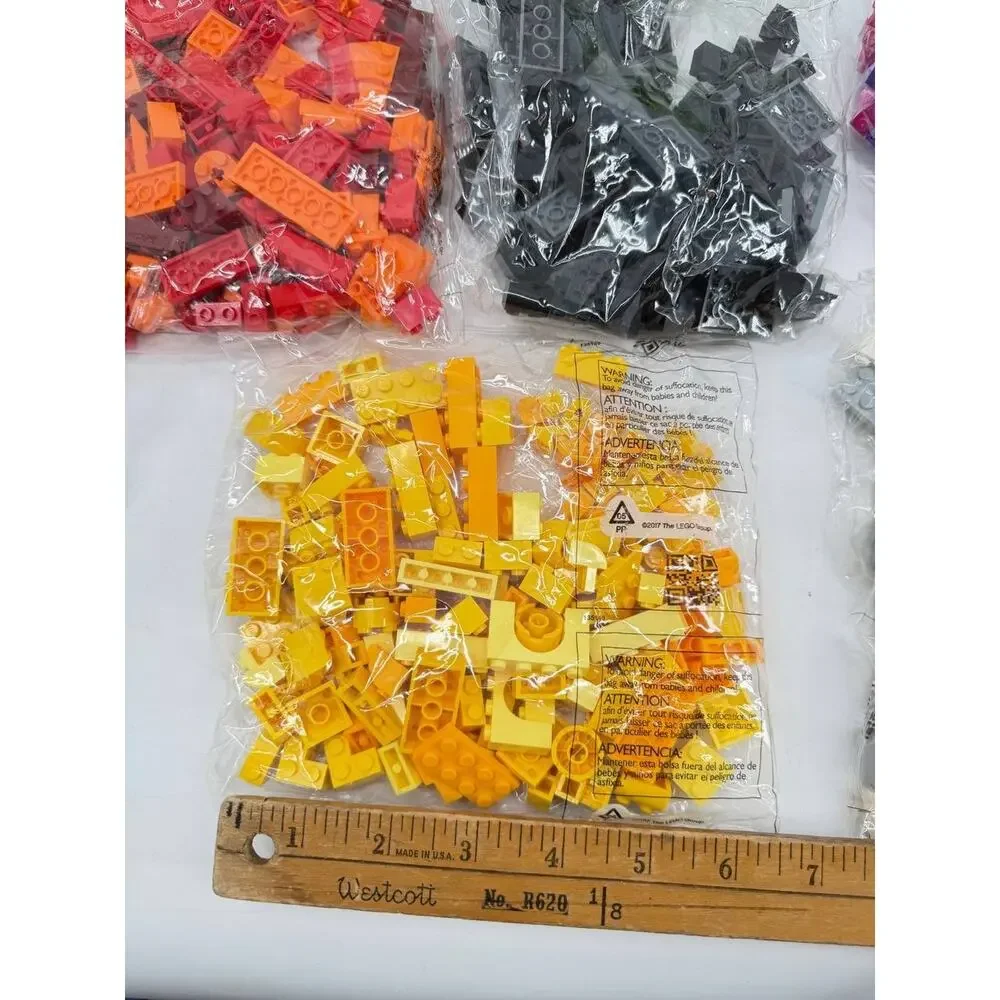 Building Bricks Parts Lot 11 Color Sorted Bags New 3.00lb Bulk Pieces